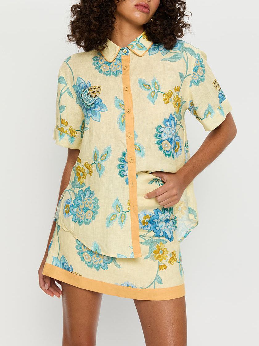 Exquisite Casual Floral Print Short Skirt