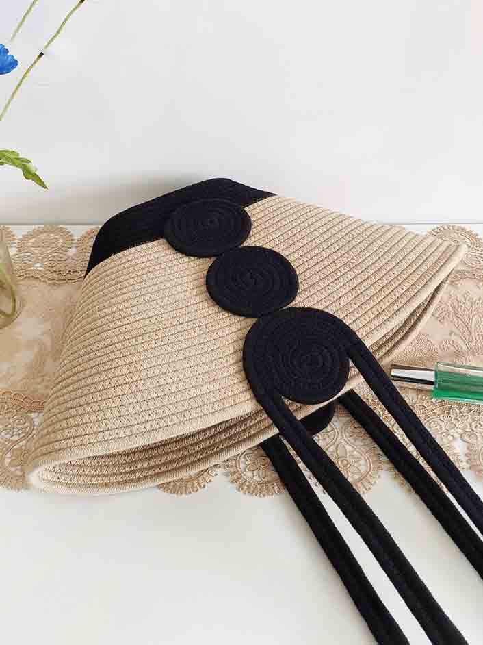 Sac fourre-tout tissé à bandoulière pour vacances à la plage
