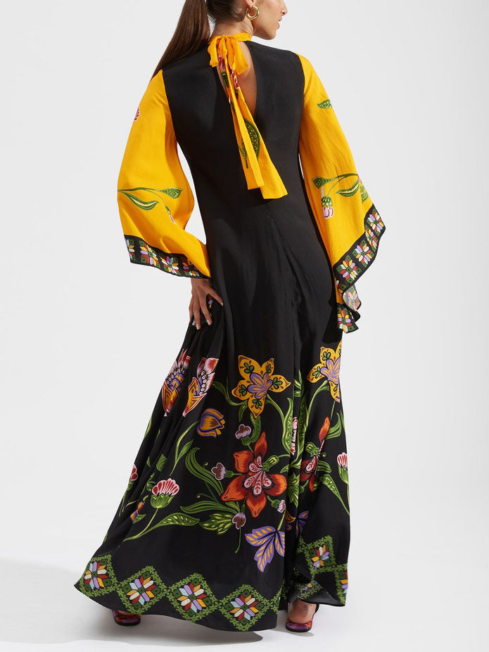 Robe longue fluide à imprimé floral Sunshine exquis