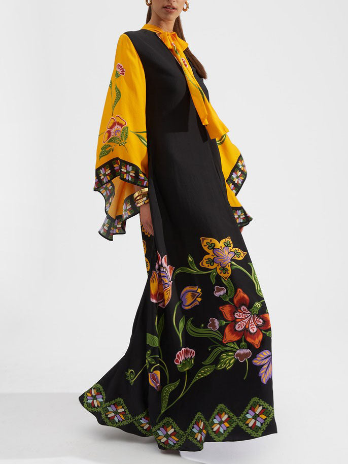 Robe longue fluide à imprimé floral Sunshine exquis