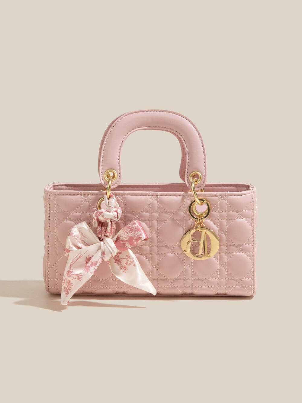 Bolsos cruzados de mano con pañuelo de seda de diamantes