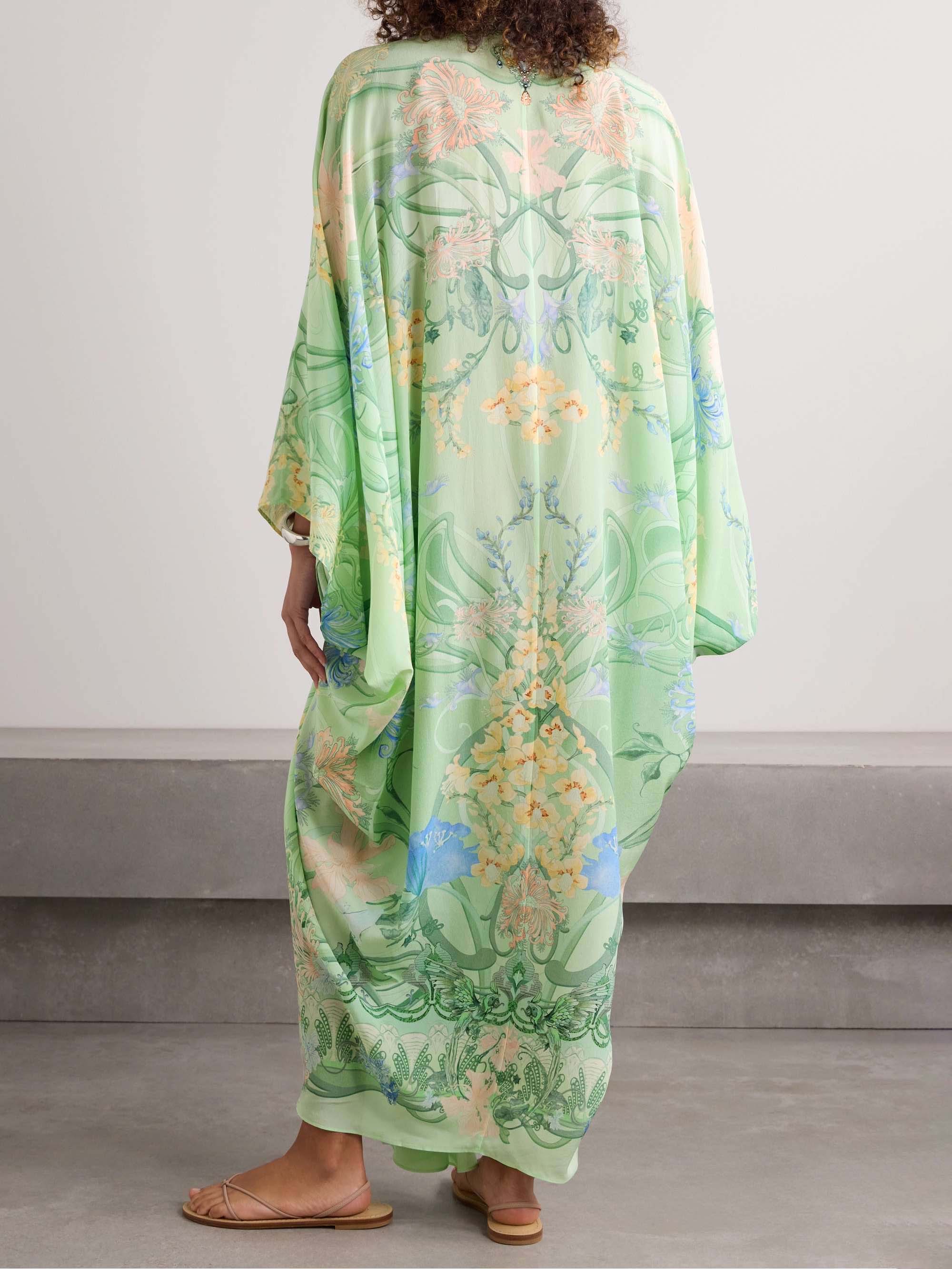 Robe midi surdimensionnée à imprimé floral et col en V