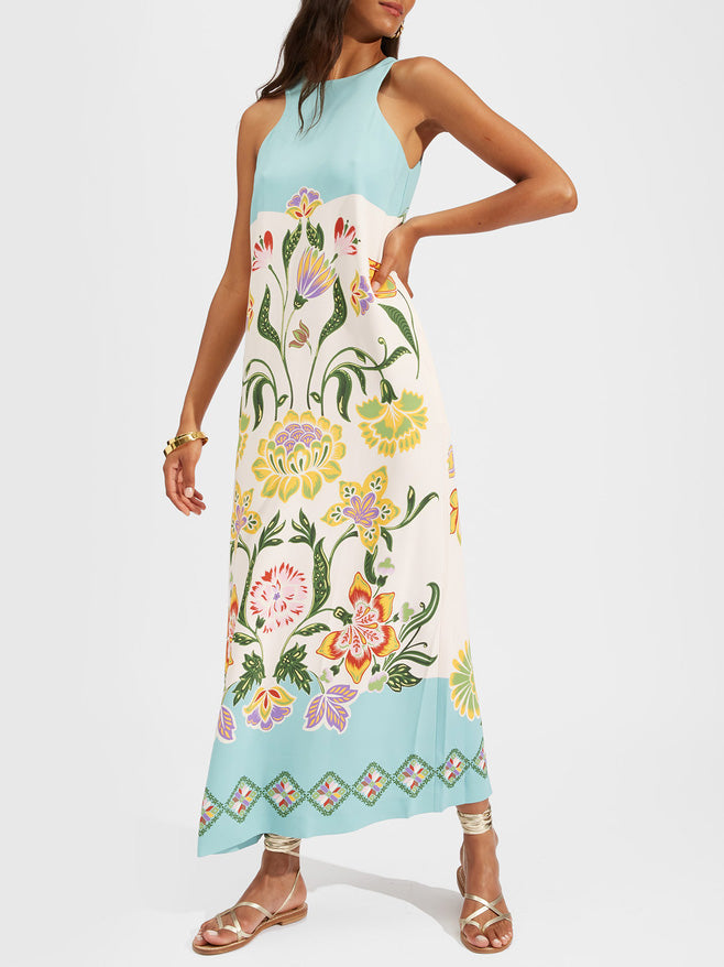 Robe midi sans manches à imprimé floral Sunshine exquis