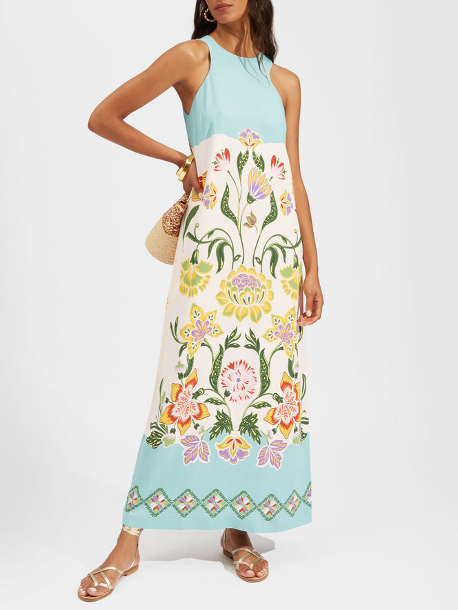 Robe midi sans manches à imprimé floral Sunshine exquis