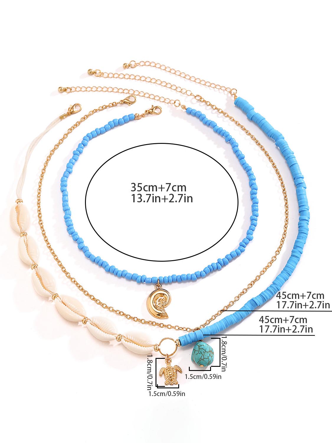 Collier bohème multicouche en perles et coquillages tournesol