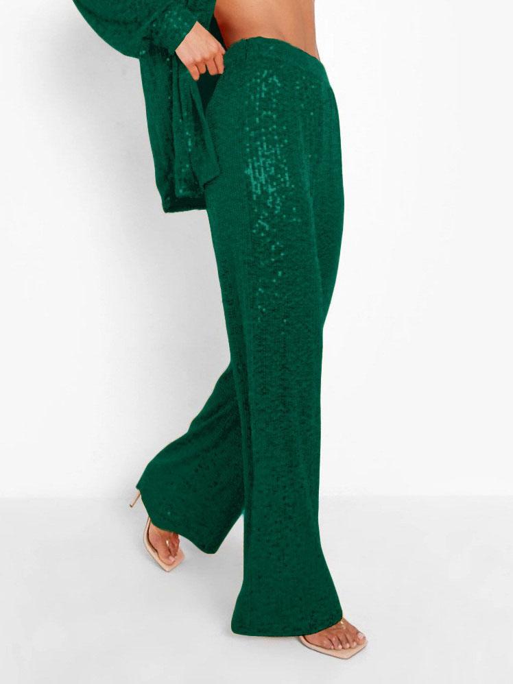 Pantalon ample élastique à paillettes