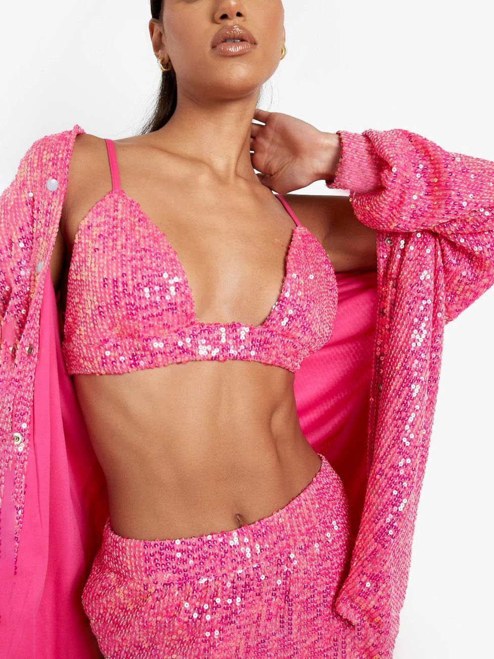 Top camisola con lentejuelas
