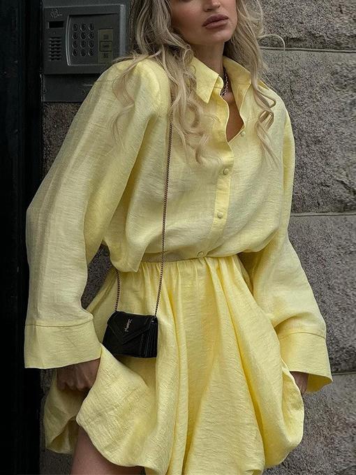 Ensemble deux pièces chemise et jupe frais et doux