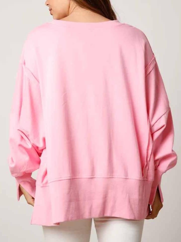Sweat-shirt de Noël à manches longues et paillettes