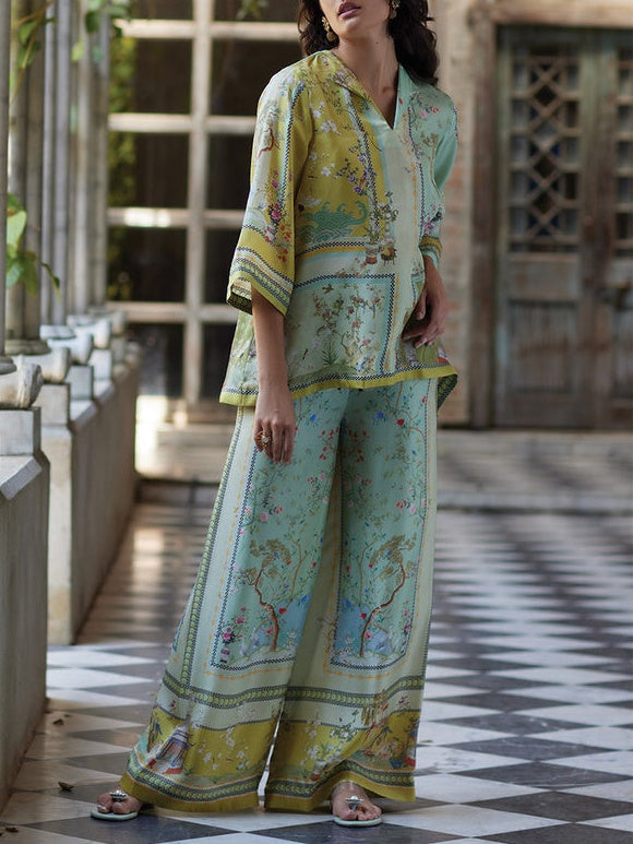 Digital Printed Trumpet Sleeves Print Set