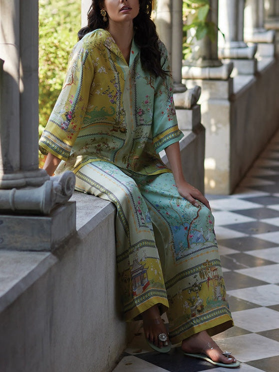 Digital Printed Trumpet Sleeves Print Set