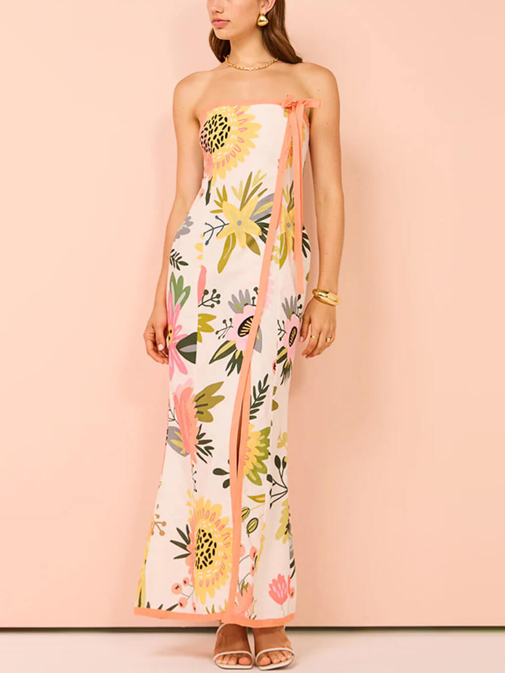Robes d'été sexy à imprimé portefeuille fendu