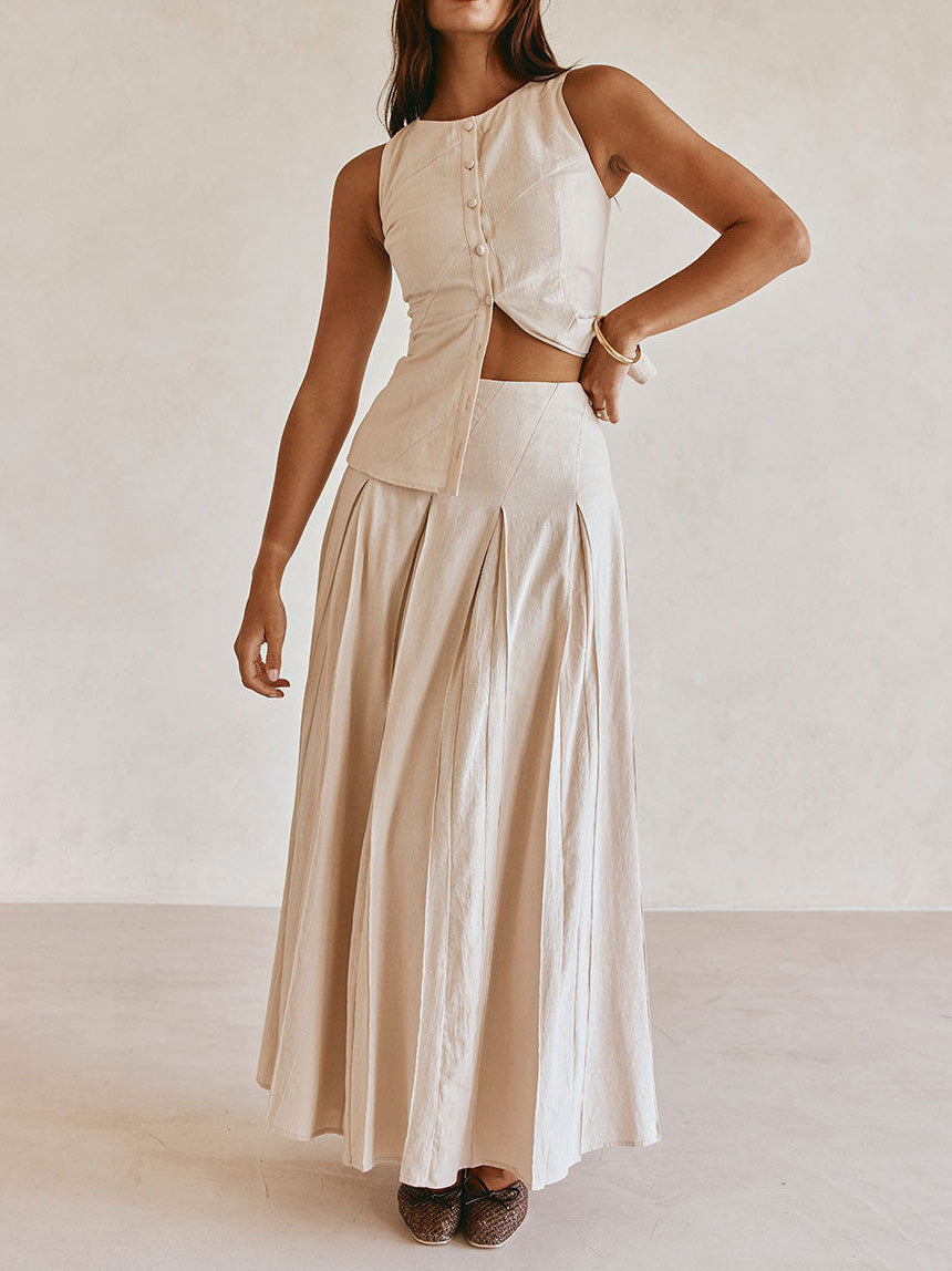 Casual Asymmetric Seam Patchwork Top