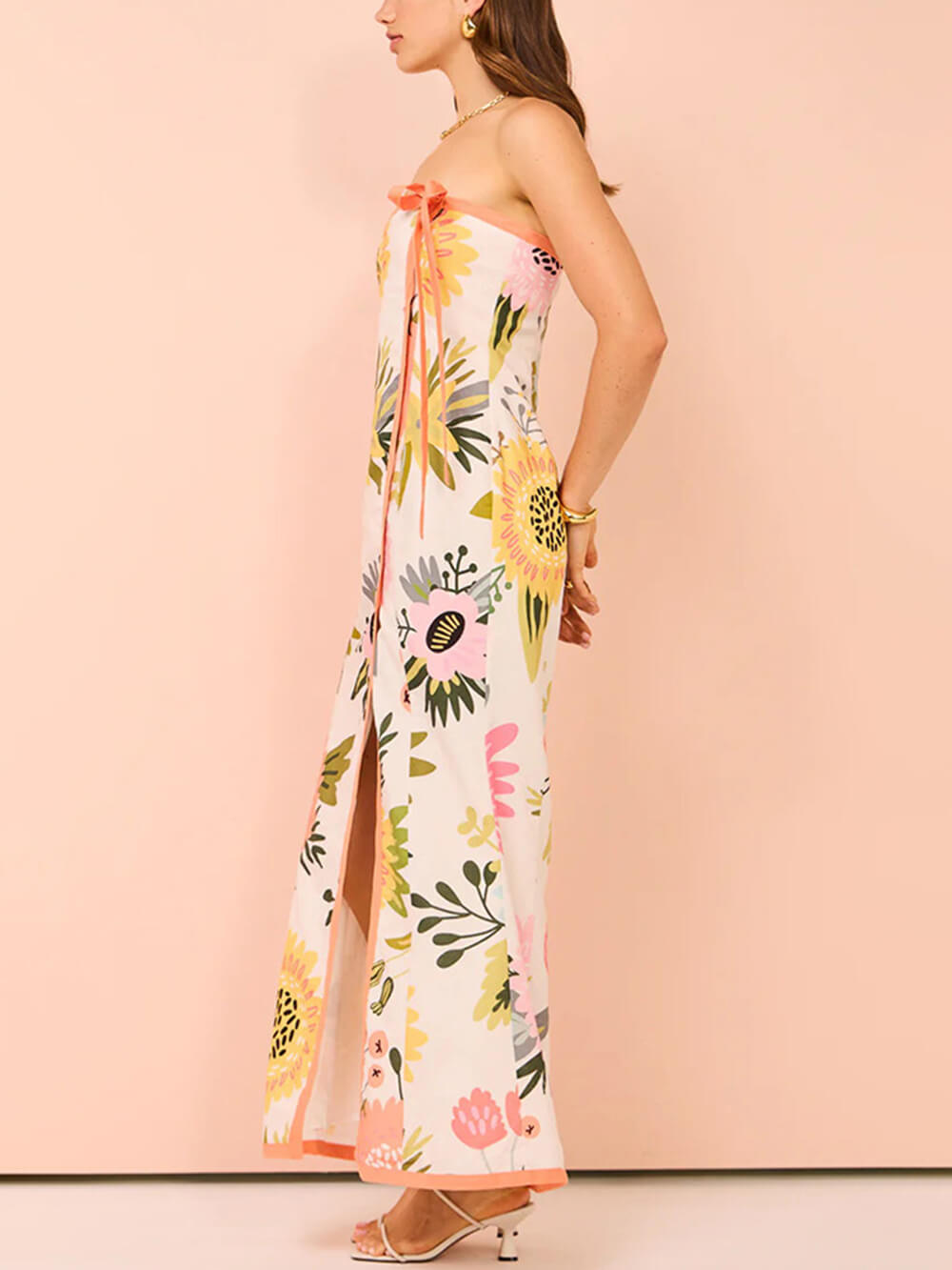 Robes d'été sexy à imprimé portefeuille fendu