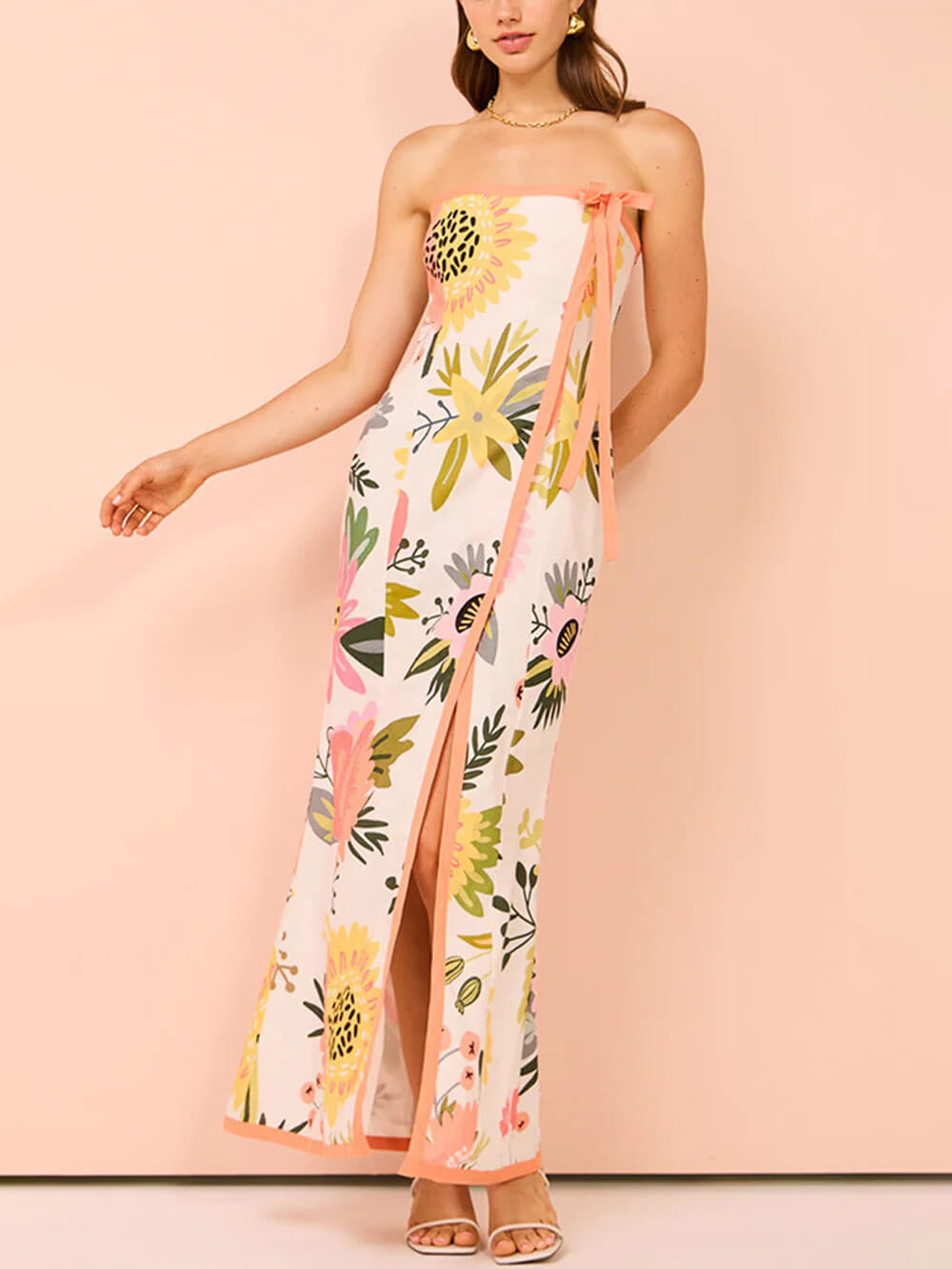 Robes d'été sexy à imprimé portefeuille fendu