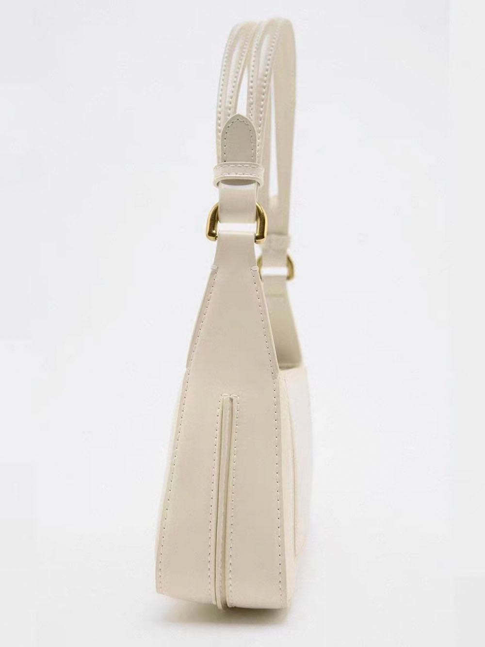 Bolso de hombro cuadrado con acabado de charol falso