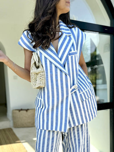 Exquisite Classic Stripe Print Vest DressSoul