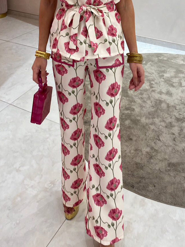 Casual Fashion Floral Print Pants
