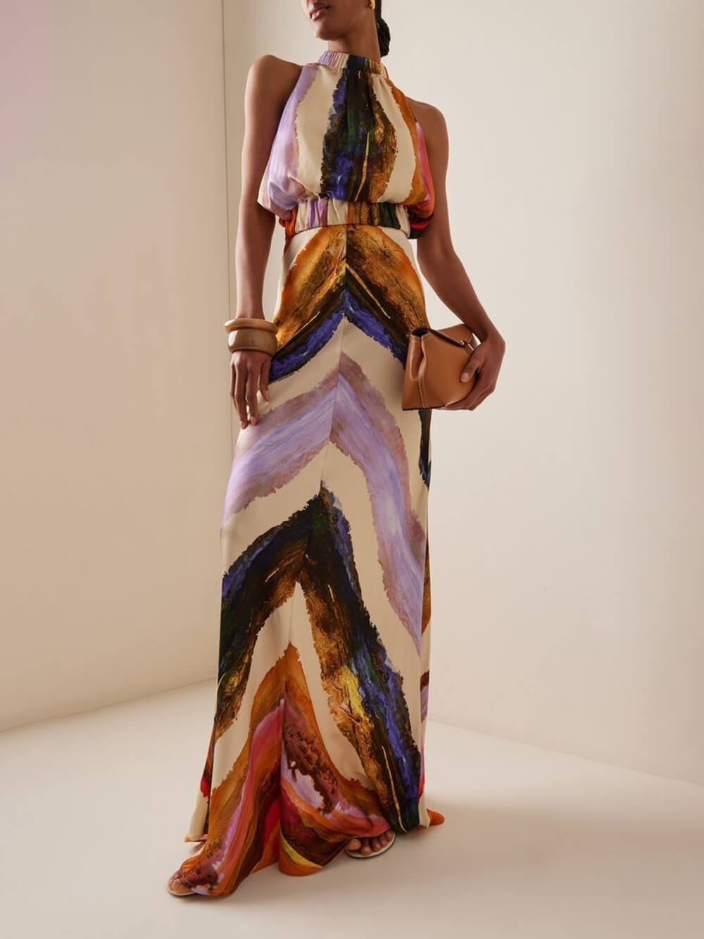 Elegant and Unique Abstract Print Camisole Top