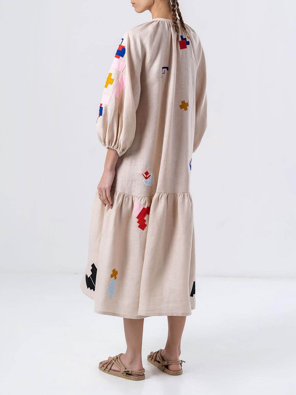 Robe longue légère à imprimé ethnique unique