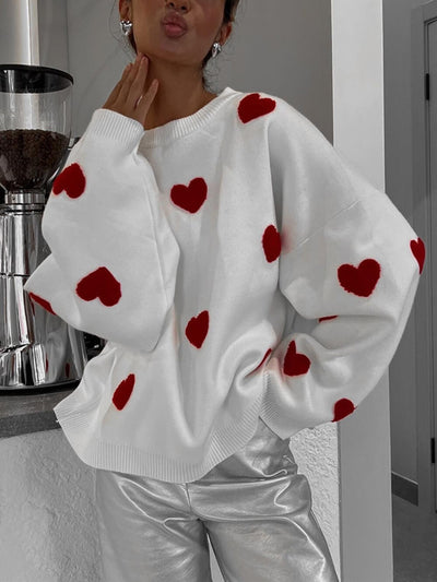 Heart Knit Sweatshirt DressSoul