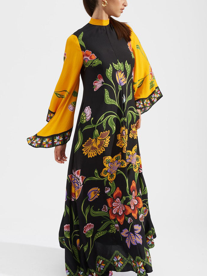 Robe longue fluide à imprimé floral Sunshine exquis
