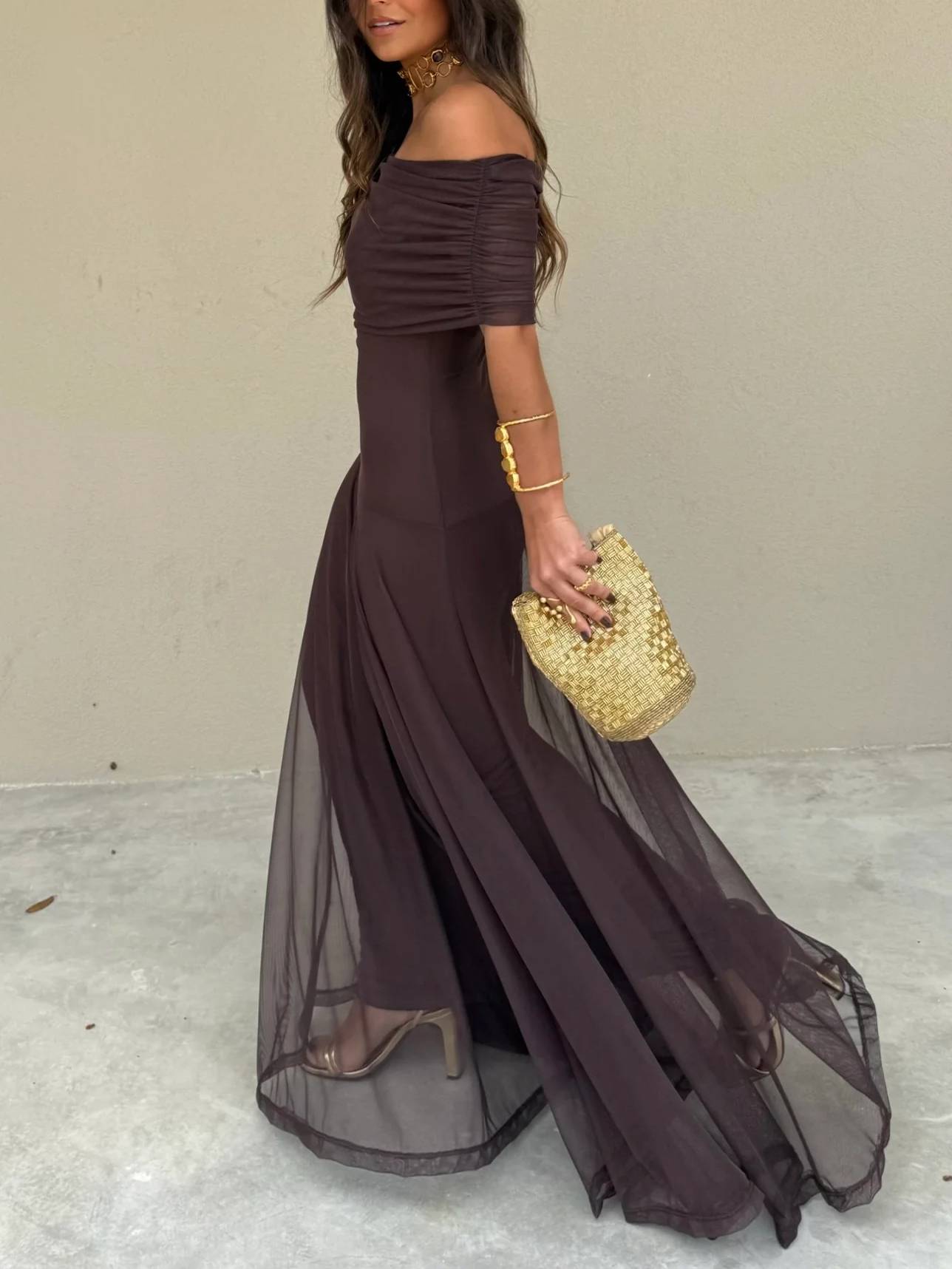 Two-Way To Wear Off-Shoulder Maxi Dress
