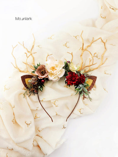 Faun Deer Antler Christams Reindeer Headband DressSoul