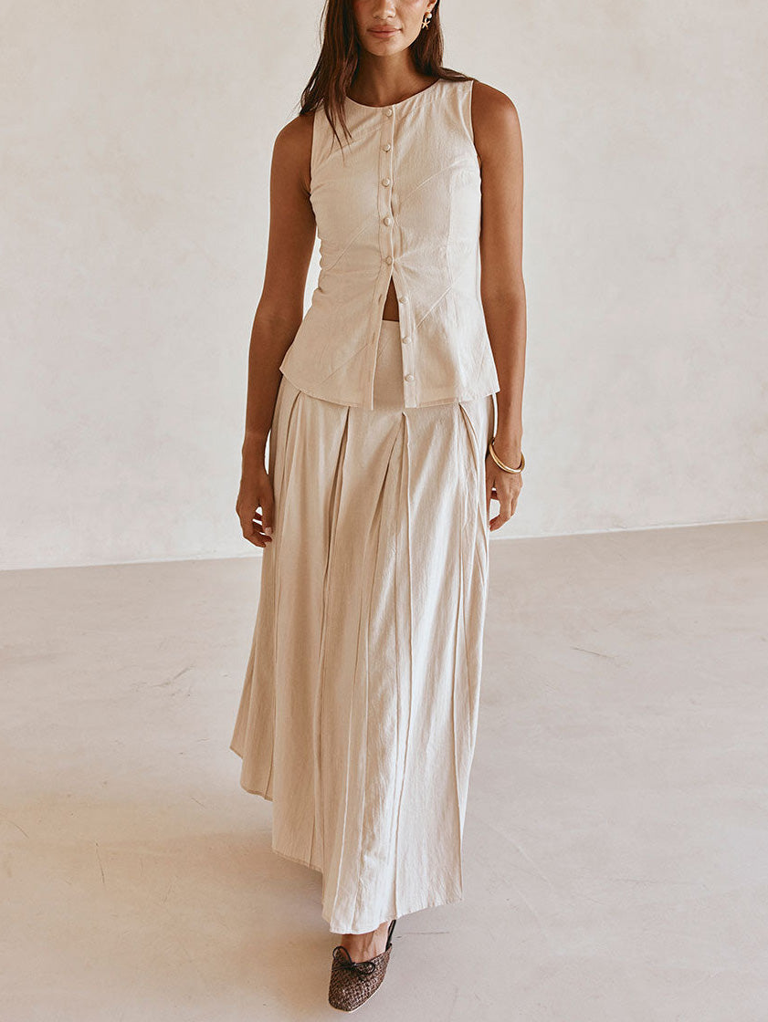 Casual Asymmetric Seam Patchwork Top