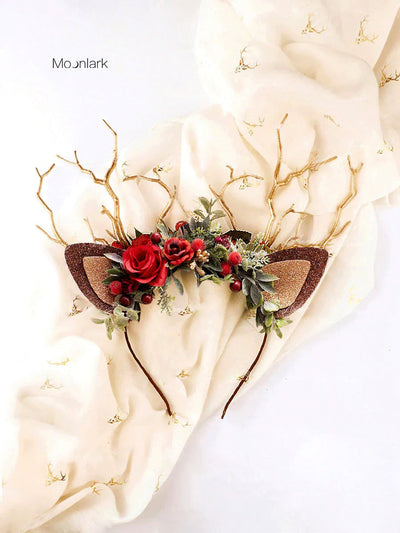 Reindeer Antler Christmas Reindeer Headband DressSoul