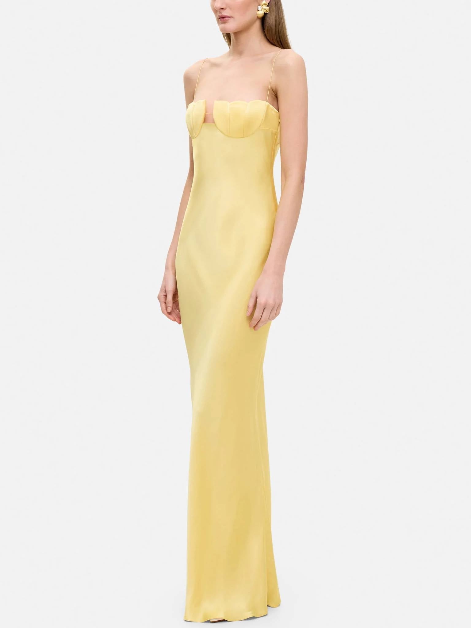 Hollow Suspender Maxi Dress