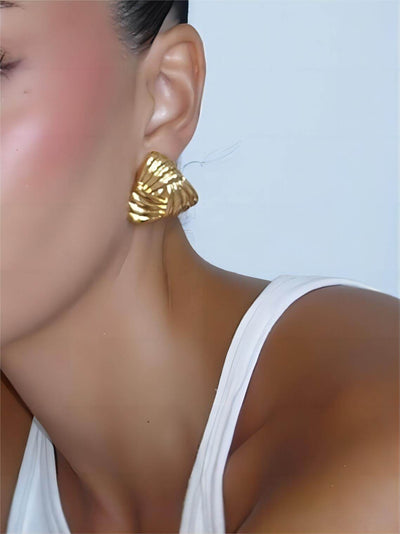 Geometric Metal Simple And Versatile Earrings DressSoul