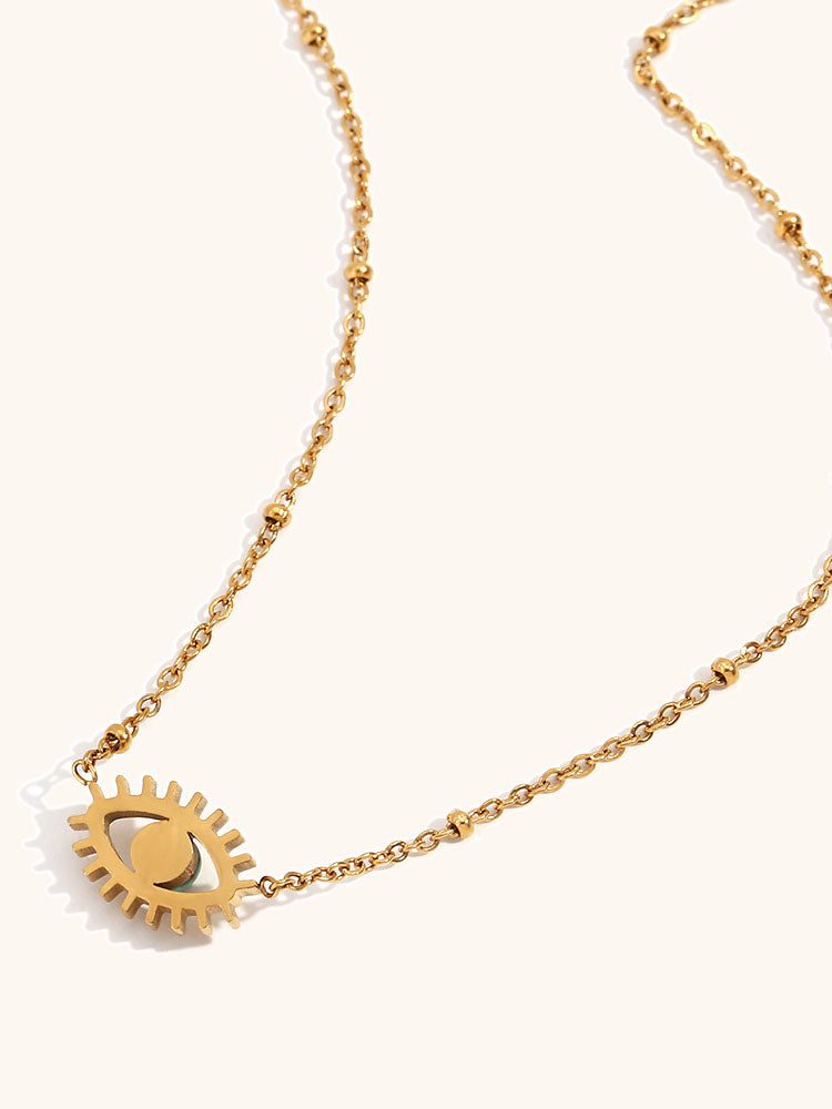 Collar con colgante de ojo turco turquesa