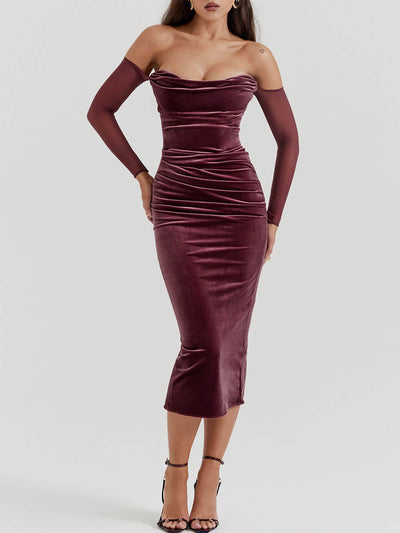 Strapless Midi Dress DressSoul