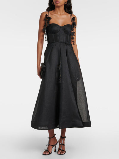 Elegant And Sophisticated Petal Midi Dress DressSoul