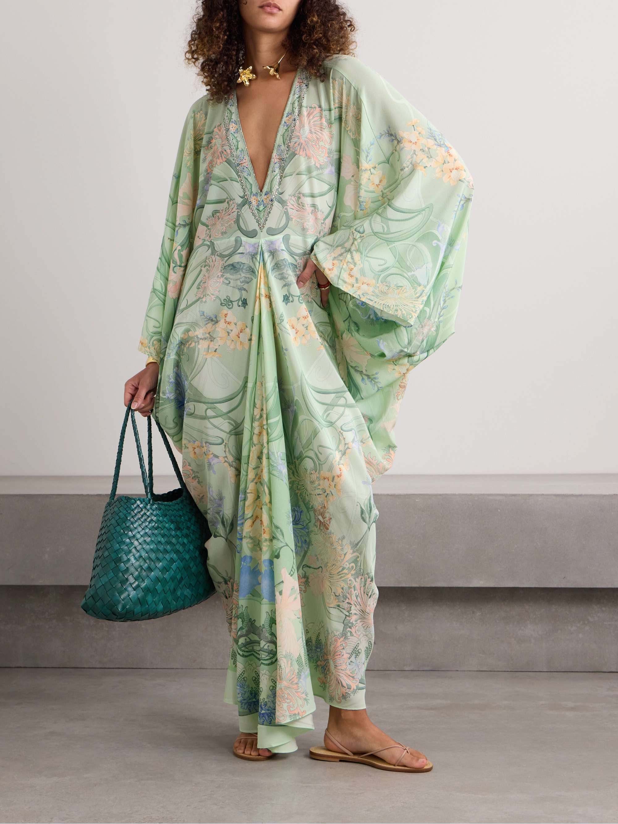 Robe midi surdimensionnée à imprimé floral et col en V