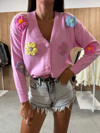 Casual Crochet Flower Cardigan Sweater Jacket DressSoul